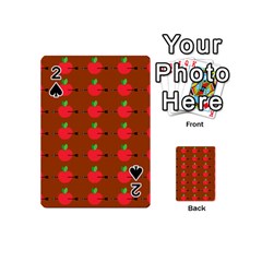 Apple Arrow Pattern Design Drawing Playing Cards 54 Designs (Mini) from ArtsNow.com Front - Spade2