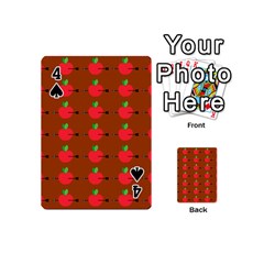 Apple Arrow Pattern Design Drawing Playing Cards 54 Designs (Mini) from ArtsNow.com Front - Spade4