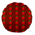 Apple Arrow Pattern Design Drawing Large 18  Premium Round Cushions