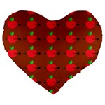 Apple Arrow Pattern Design Drawing Large 19  Premium Heart Shape Cushions