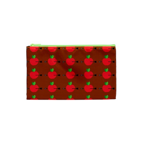 Apple Arrow Pattern Design Drawing Cosmetic Bag (XS) from ArtsNow.com Front