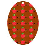 Apple Arrow Pattern Design Drawing UV Print Acrylic Ornament Oval