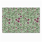 Swirls Foliage Leaves Green Postcards 5  x 7  (Pkg of 10)