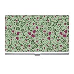 Swirls Foliage Leaves Green Business Card Holder