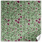 Swirls Foliage Leaves Green Canvas 16  x 16 