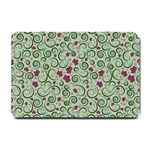 Swirls Foliage Leaves Green Small Doormat