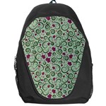 Swirls Foliage Leaves Green Backpack Bag