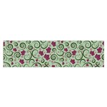 Swirls Foliage Leaves Green Oblong Satin Scarf (16  x 60 )