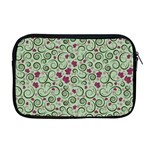 Swirls Foliage Leaves Green Apple MacBook Pro 17  Zipper Case