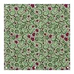 Swirls Foliage Leaves Green Banner and Sign 3  x 3 