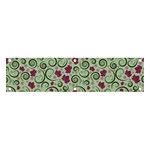 Swirls Foliage Leaves Green Banner and Sign 4  x 1 