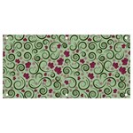 Swirls Foliage Leaves Green Banner and Sign 4  x 2 