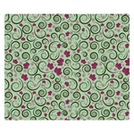 Swirls Foliage Leaves Green Premium Plush Fleece Blanket (Small)