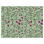 Swirls Foliage Leaves Green Premium Plush Fleece Blanket (Extra Small)