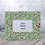 Swirls Foliage Leaves Green White Tabletop Photo Frame 4 x6 