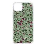 Swirls Foliage Leaves Green iPhone 14 Plus TPU UV Print Case