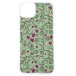 Swirls Foliage Leaves Green iPhone 15 TPU UV Print Case