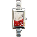 Trees Forest Path Rectangle Italian Charm Watch