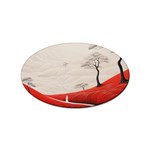 Trees Forest Path Sticker (Oval)