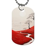 Trees Forest Path Dog Tag (Two Sides)