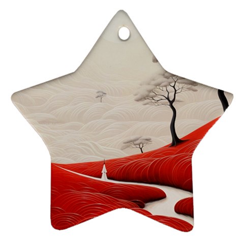 Trees Forest Path Star Ornament (Two Sides) from ArtsNow.com Back