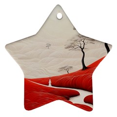 Trees Forest Path Star Ornament (Two Sides) from ArtsNow.com Back