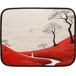 Trees Forest Path Two Sides Fleece Blanket (Mini)