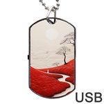 Trees Forest Path Dog Tag USB Flash (Two Sides)