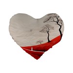 Trees Forest Path Standard 16  Premium Heart Shape Cushions