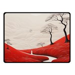 Trees Forest Path Two Sides Fleece Blanket (Small)