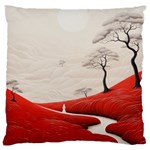 Trees Forest Path Standard Premium Plush Fleece Cushion Case (One Side)