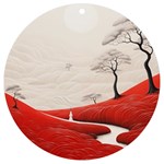 Trees Forest Path UV Print Acrylic Ornament Round