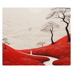 Trees Forest Path Premium Plush Fleece Blanket (Small)