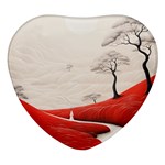 Trees Forest Path Heart Glass Fridge Magnet (4 pack)