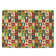 Template Christmas Pattern Cosmetic Bag (XXL) from ArtsNow.com Front