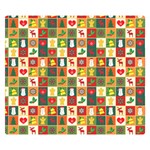 Template Christmas Pattern Premium Plush Fleece Blanket (Small)