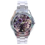 Flower Bloom Blossom Nature Flora Stainless Steel Analogue Watch