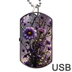 Flower Bloom Blossom Nature Flora Dog Tag USB Flash (Two Sides)