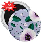 Flowers Petals Blossom Flora 3  Magnets (100 pack)