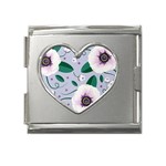 Flowers Petals Blossom Flora Mega Link Heart Italian Charm (18mm)