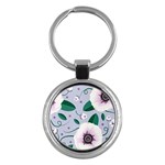 Flowers Petals Blossom Flora Key Chain (Round)