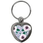 Flowers Petals Blossom Flora Key Chain (Heart)