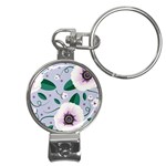 Flowers Petals Blossom Flora Nail Clippers Key Chain