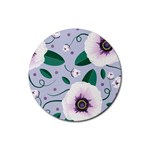 Flowers Petals Blossom Flora Rubber Round Coaster (4 pack)