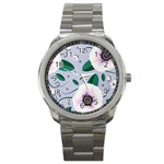 Flowers Petals Blossom Flora Sport Metal Watch