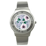 Flowers Petals Blossom Flora Stainless Steel Watch