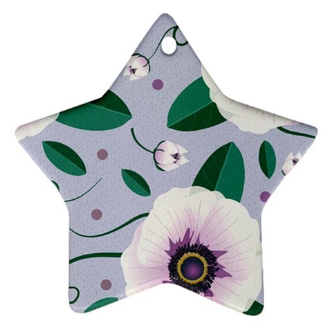 Flowers Petals Blossom Flora Star Ornament (Two Sides) from ArtsNow.com Back