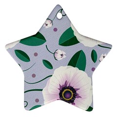 Flowers Petals Blossom Flora Star Ornament (Two Sides) from ArtsNow.com Back