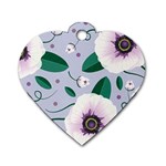 Flowers Petals Blossom Flora Dog Tag Heart (One Side)