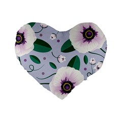 Flowers Petals Blossom Flora Standard 16  Premium Heart Shape Cushions from ArtsNow.com Front